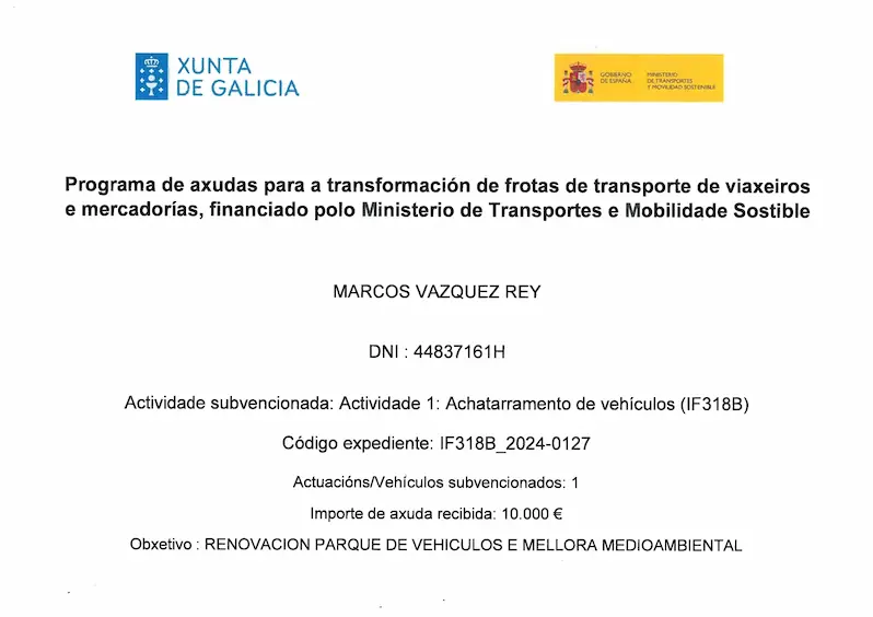 Ayuda para la transformación de flotas